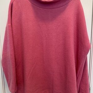 Anthropologie Raspberry Cowl Neck Sweater